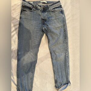 JACK&JONES Boys Size 31/30 Blue Distressed Jeans